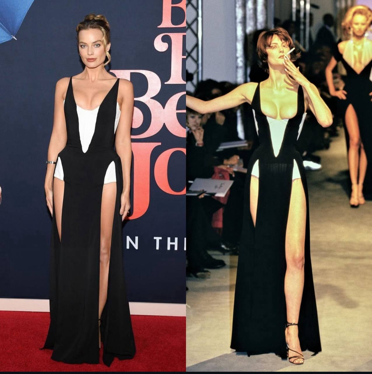 Марго Робби в архивном Thierry Mugler 1998 года
